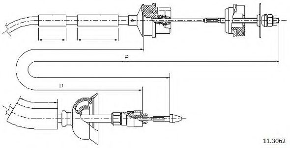 11.3062 Cablu ambreiaj CABOR 