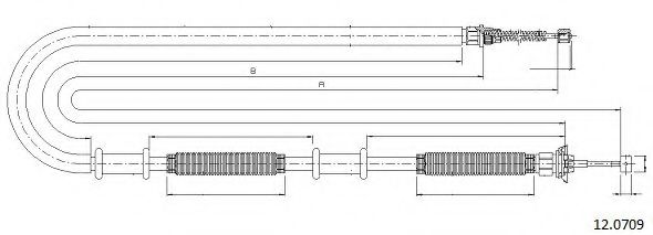 Cablu, frana de parcare