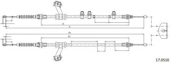 Cablu, frana de parcare