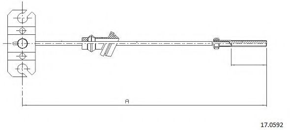 Cablu, frana de parcare