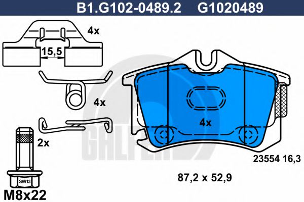 set placute frana,frana disc