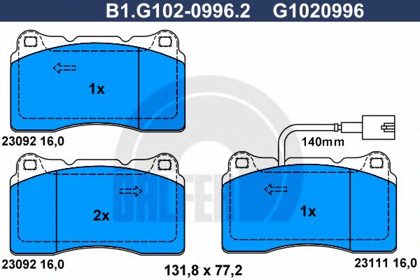set placute frana,frana disc