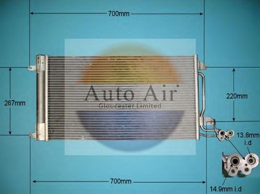 16-9007 Condensator, climatizare AUTO AIR GLOUCESTER 