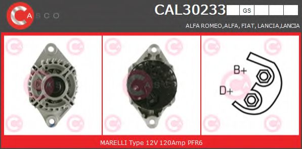CAL30233GS Generator / Alternator CASCO 