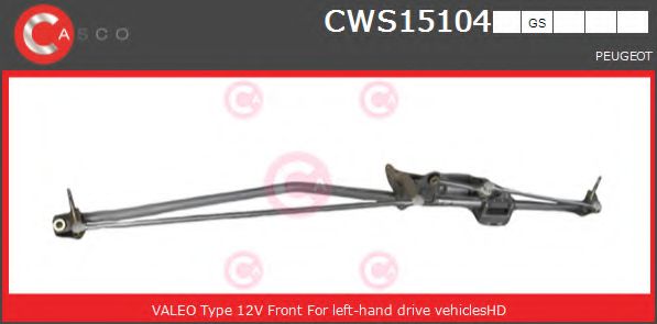 CWS15104GS Sistem stergator parbriz CASCO 