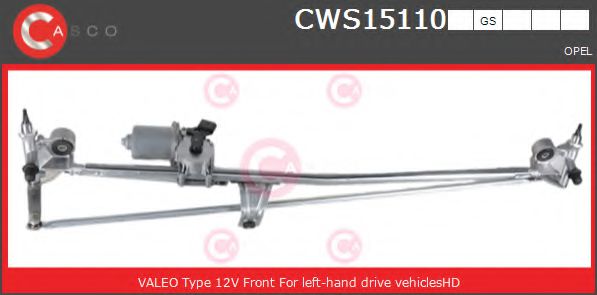 CWS15110GS Sistem stergator parbriz CASCO 