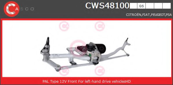 CWS48100GS Sistem stergator parbriz CASCO 