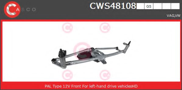 CWS48108GS Sistem stergator parbriz CASCO 