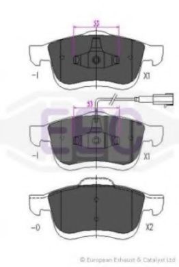 set placute frana,frana disc