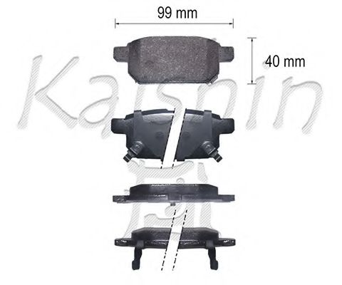 FK10197 set placute frana,frana disc KAISHIN 