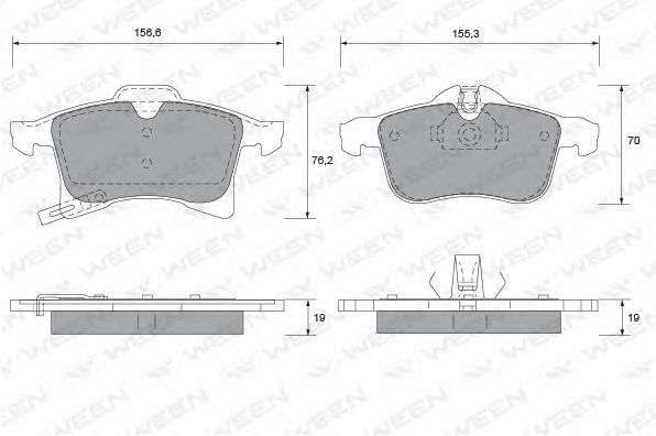 set placute frana,frana disc