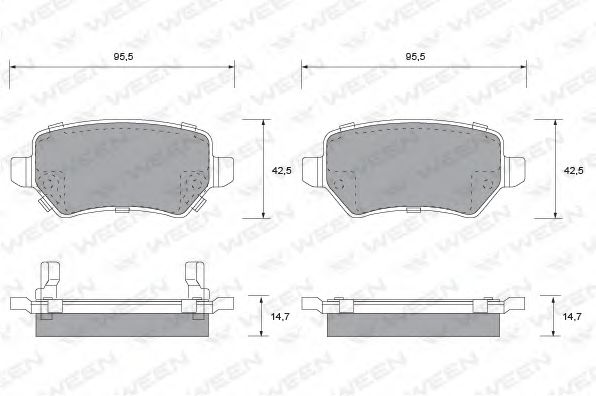 set placute frana,frana disc