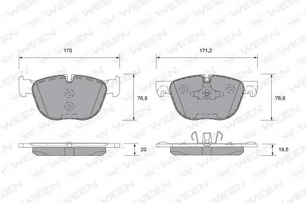 set placute frana,frana disc