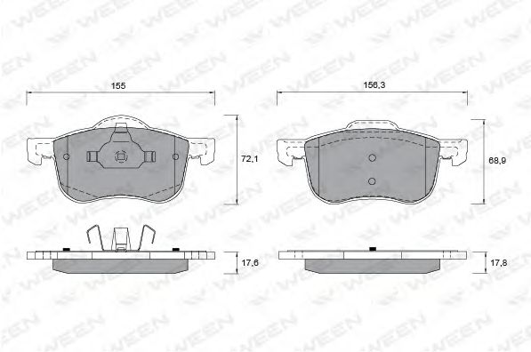 set placute frana,frana disc