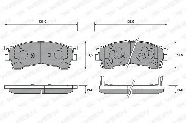 set placute frana,frana disc