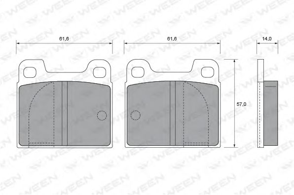 set placute frana,frana disc