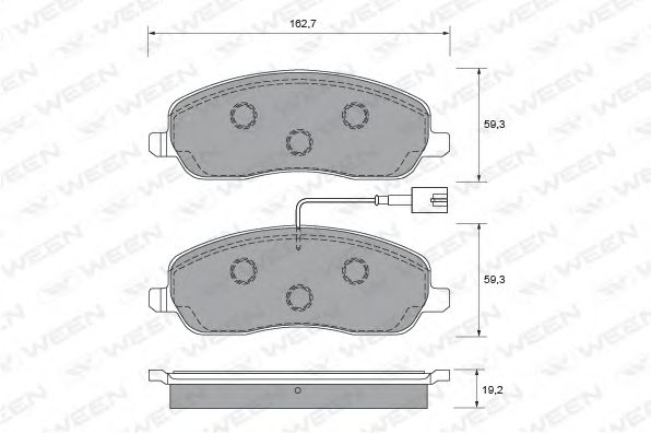 set placute frana,frana disc