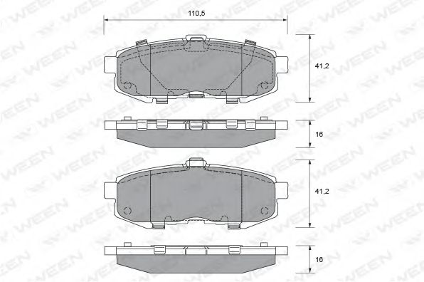 set placute frana,frana disc