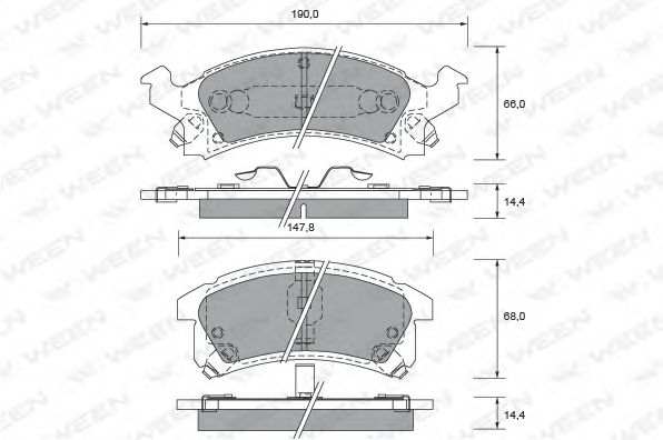 set placute frana,frana disc
