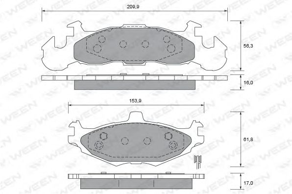 set placute frana,frana disc