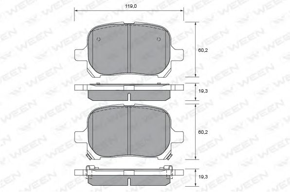 set placute frana,frana disc