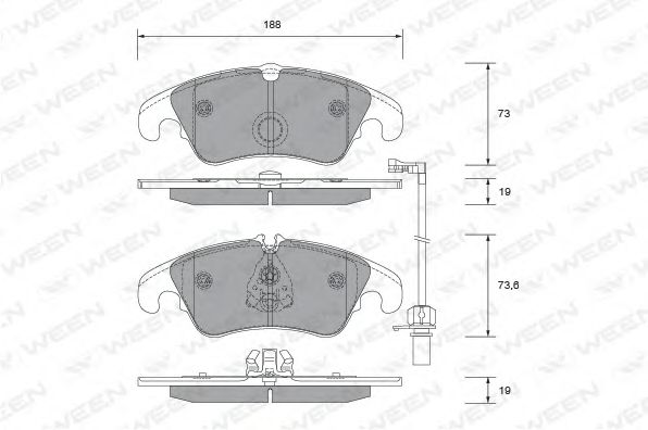 set placute frana,frana disc