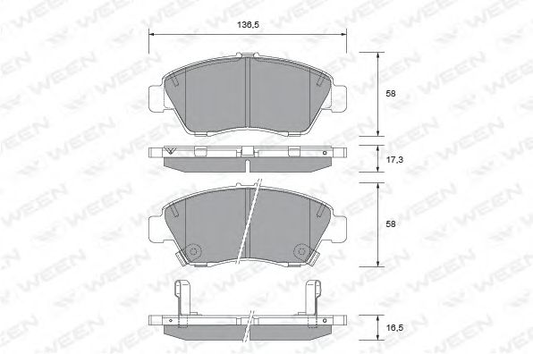 set placute frana,frana disc