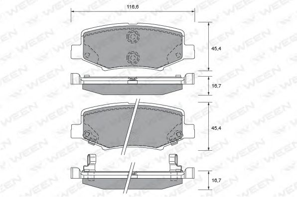 set placute frana,frana disc