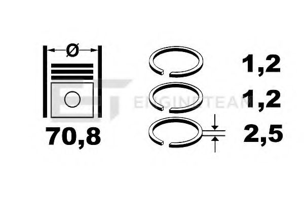 Set segmenti piston