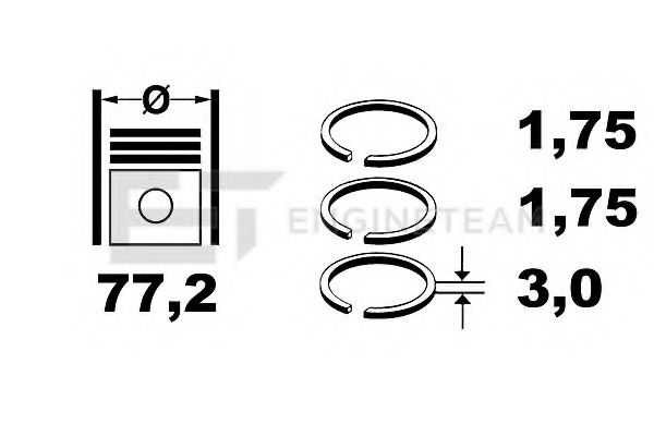 R4001700 Set segmenti piston ET ENGINETEAM 