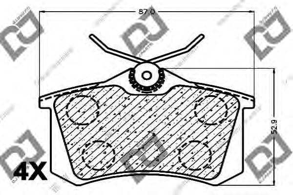 set placute frana,frana disc