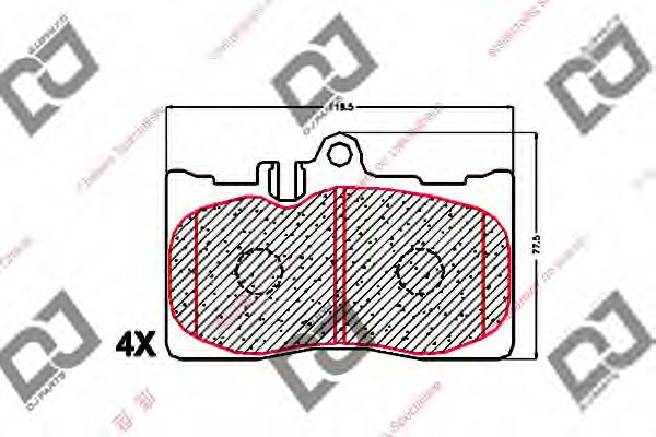 set placute frana,frana disc