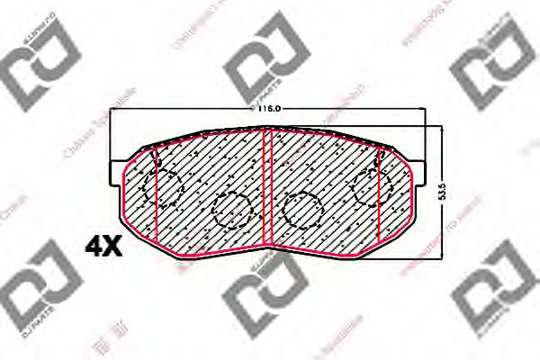set placute frana,frana disc