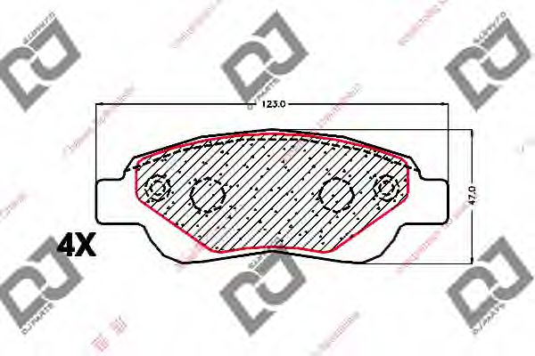 set placute frana,frana disc