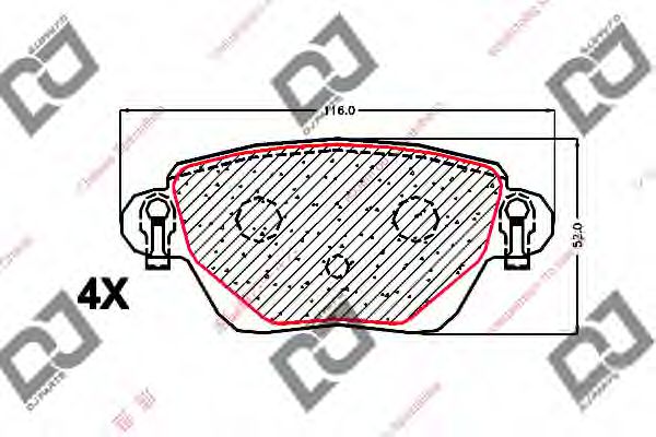 set placute frana,frana disc