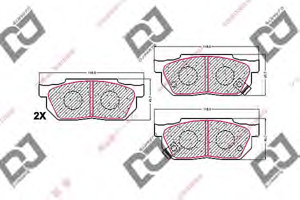 set placute frana,frana disc