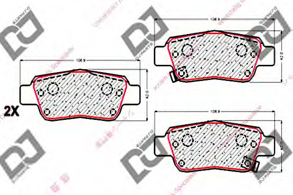 set placute frana,frana disc