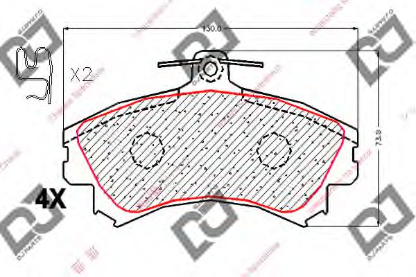 set placute frana,frana disc
