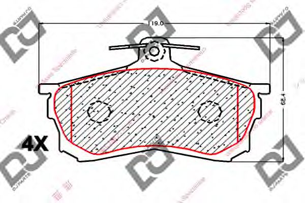 set placute frana,frana disc