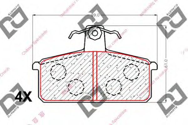 set placute frana,frana disc