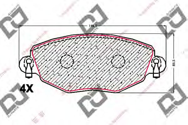 set placute frana,frana disc