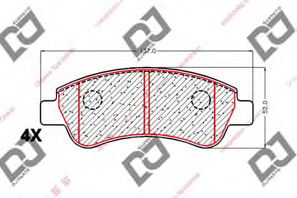set placute frana,frana disc
