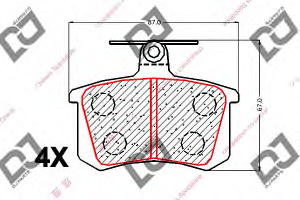 set placute frana,frana disc