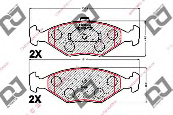 set placute frana,frana disc