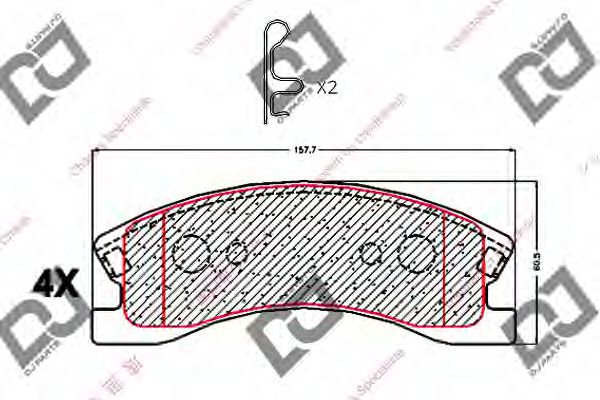 set placute frana,frana disc
