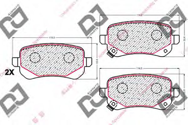 set placute frana,frana disc