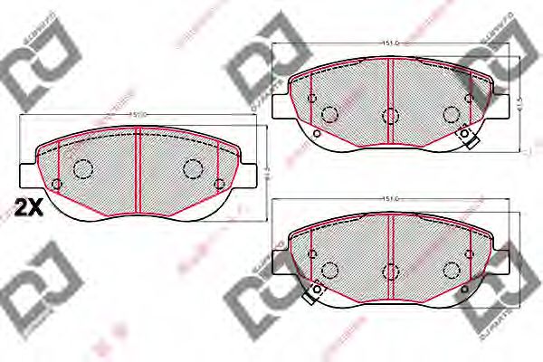 set placute frana,frana disc