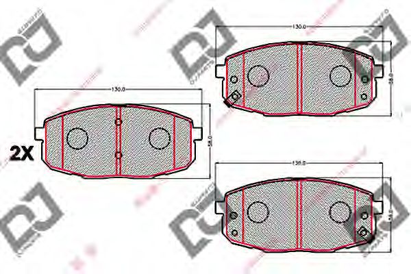 BP2156 set placute frana,frana disc DJ PARTS 