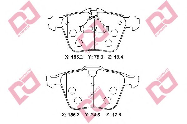 set placute frana,frana disc