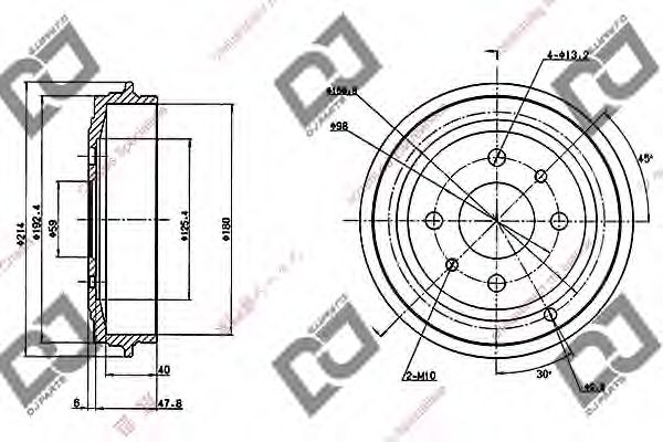 BR1016 Tambur frana DJ PARTS 